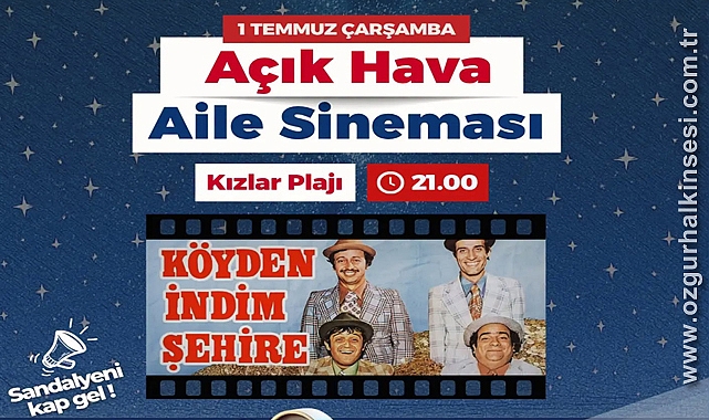 Kızlar Plajı'nda Açık Hava Sinema Keyfi Başlıyor