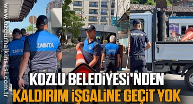 Kozlu Belediyesi'nden Kaldırım İşgaline Geçit Yok