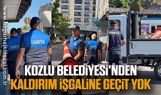 Kozlu Belediyesi'nden Kaldırım İşgaline Geçit Yok