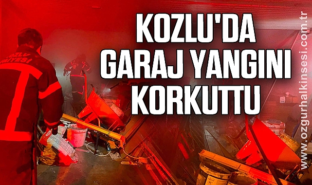 Kozlu'da Garaj Yangını Korkuttu
