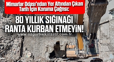 Mimarlar Odası'ndan Yer Altından Çıkan Tarih İçin Koruma Çağrısı: 80 Yıllık Sığınağı Ranta Kurban Etmeyin!