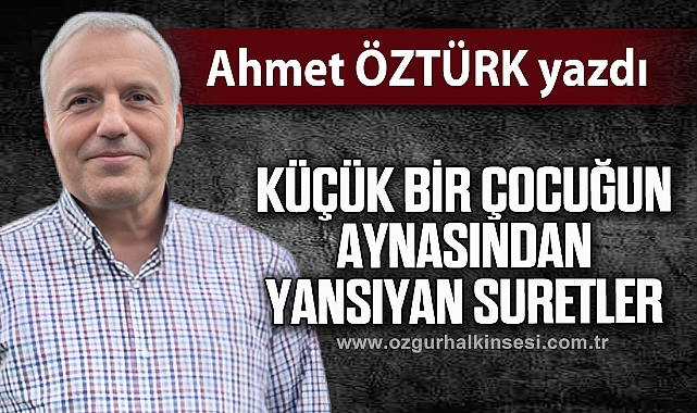 Küçük bir çocuğun aynasından yansıyan suretler